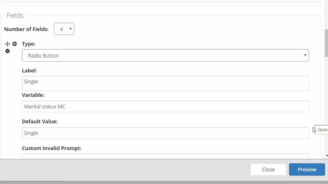The Fields Section A2J Author